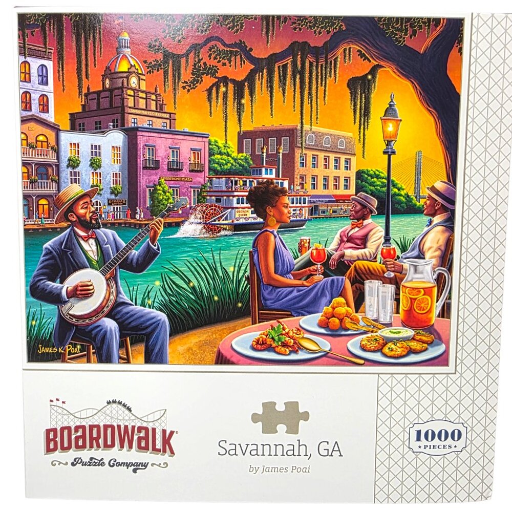 Savannah Georgia Jigsaw Puzzle 1000 Piece 19" x 26" American Cities Boardwalk Co